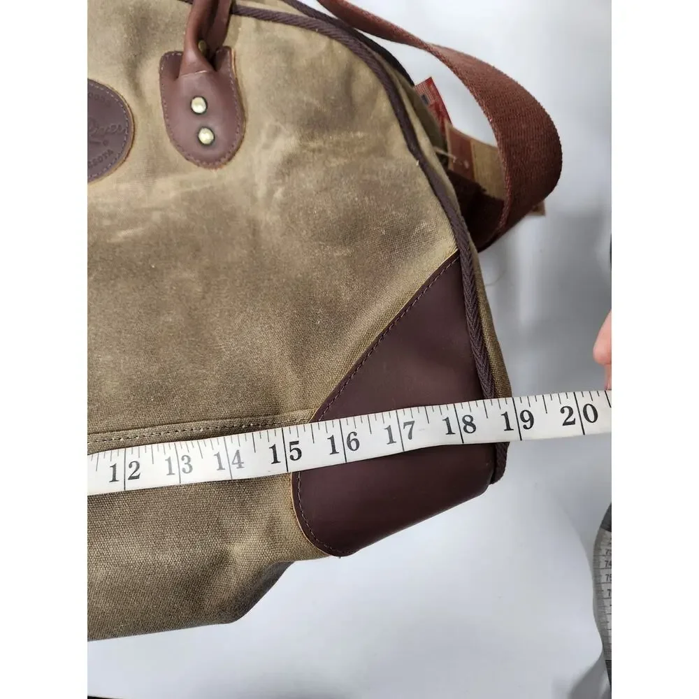 Frost River Flight Bag In Field Tan Waxed Canvas & Rich Brown Leather, Brass
